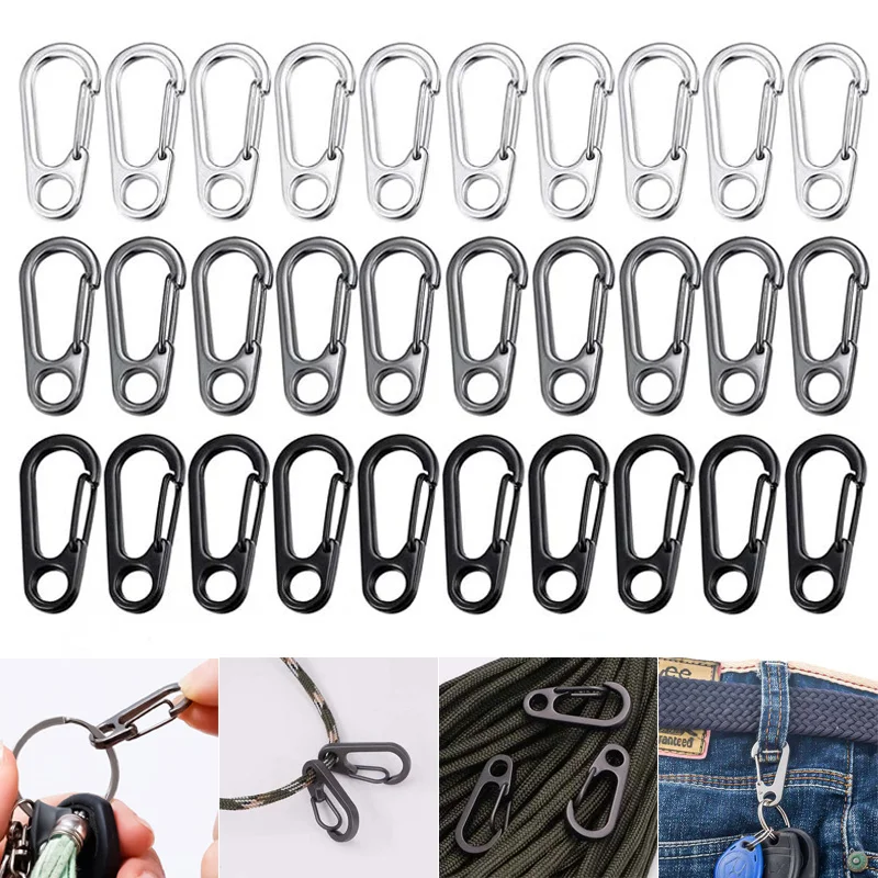 5/10pcs Mini Carabiner Clips Tiny Alloy Spring Snap Hook Keychain Clasp Portable Bottle Hanging Buckle Tactical Survival Gear
5/10pcs Mini Carabiner Clips Tiny Alloy Spring Snap Hook Keychain Clasp Portable Bottle Hanging Buckle Tactical Survival Gear