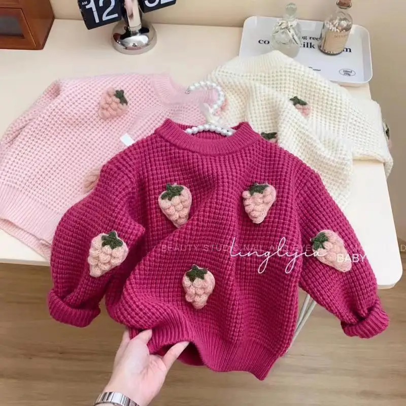 Korean Childrens Clothing 2023 Winter Girls Fashion 3D Round Neck Knitted Sweater Loose And Versatile Top Trend For Little Girls
Korean Childrens Clothing 2023 Winter Girls Fashion 3D Round Neck Knitted Sweater Loose And Versatile Top Trend For Little Girls