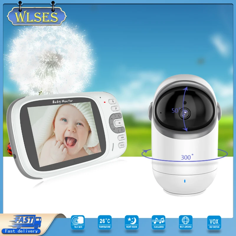 3.2 Inch Video Baby Monitor With Pan Tilt Camera Wireless Security Night Vision Temperature Monitoring Intercom Nanny Babysitter
3.2 Inch Video Baby Monitor With Pan Tilt Camera Wireless Security Night Vision Temperature Monitoring Intercom Nanny Babysitter