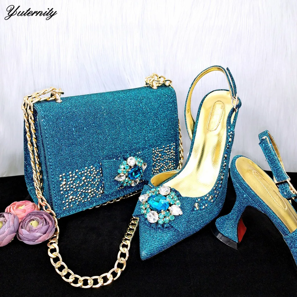 New Arrival Woman Sandal Shoes And Matching Bag Set Nigerian Rhinestone High Heels Shoes And Bag Set For Wedding Party
New Arrival Woman Sandal Shoes And Matching Bag Set Nigerian Rhinestone High Heels Shoes And Bag Set For Wedding Party