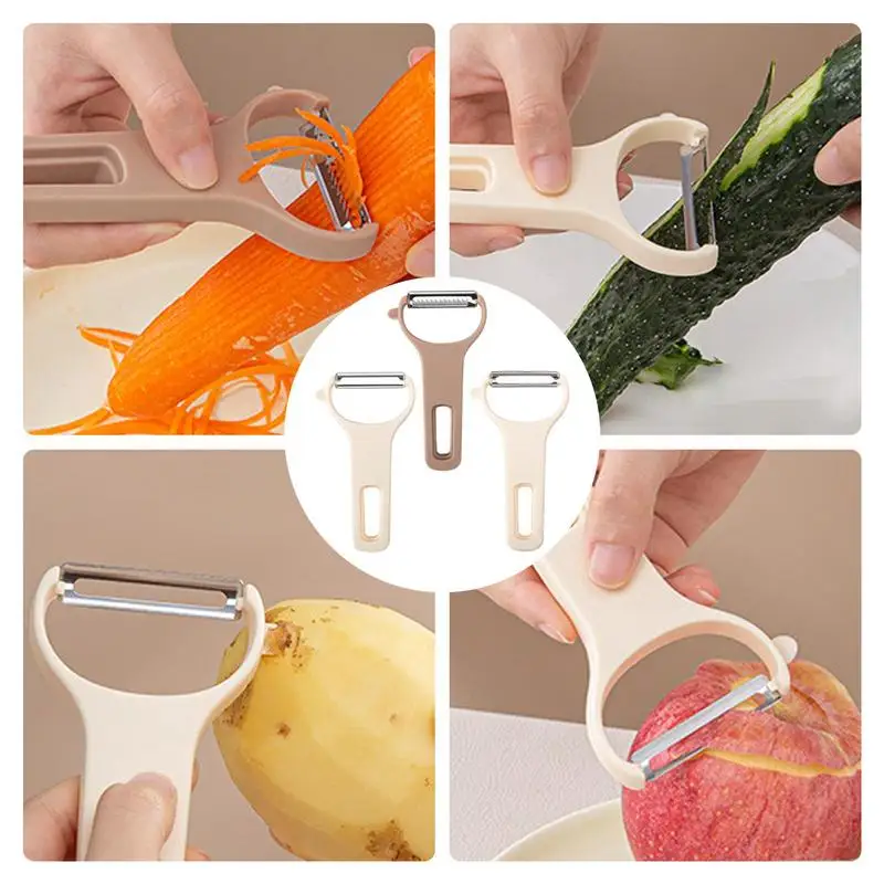 3 In1 Stainless Steel Vegetable Peeler Portable Durable Comfort Grip Peeling Multipurpose For Fruit Potatoes Carrots And More
3 In1 Stainless Steel Vegetable Peeler Portable Durable Comfort Grip Peeling Multipurpose For Fruit Potatoes Carrots And More