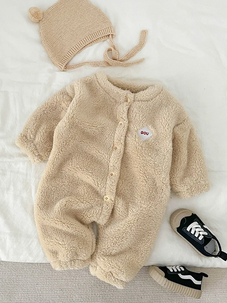 2023 Winter New Baby Long Sleeve Warm Romper Newborn Toddler Thick Plush Jumpsuit Infant Girl Plus Velvet Thick Clothes 0-24M
2023 Winter New Baby Long Sleeve Warm Romper Newborn Toddler Thick Plush Jumpsuit Infant Girl Plus Velvet Thick Clothes 0-24M