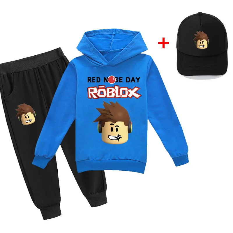 Новый Повседневный костюм Roblox, свежий и милый мультяшный Детский свитшот и брюки + шапка, модная детская одежда
Новый Повседневный костюм Roblox, свежий и милый мультяшный Детский свитшот и брюки + шапка, модная детская одежда