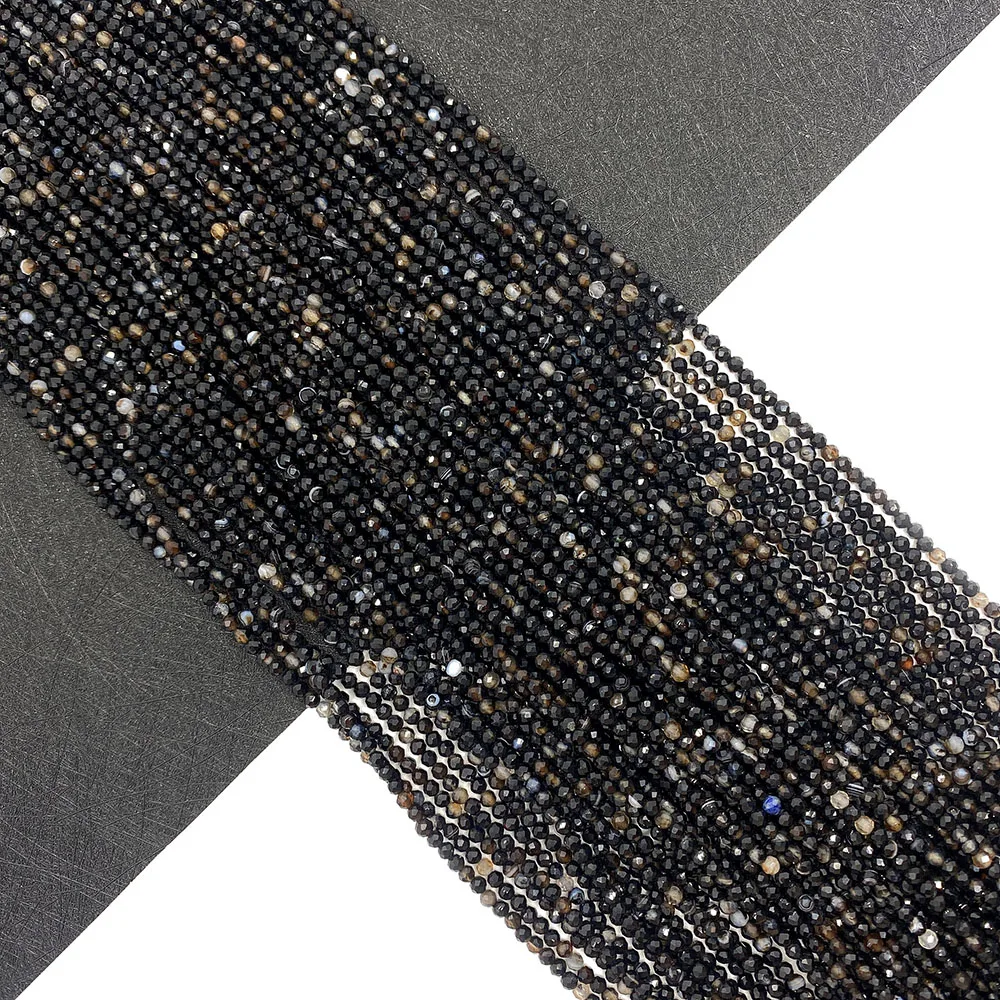 Faceted Black Crystal Natural Stone Beads Round Pendant Fashion Beaded Jewelry Making DIY Bracelet Necklace Accessory 2/3/4 mm
Faceted Black Crystal Natural Stone Beads Round Pendant Fashion Beaded Jewelry Making DIY Bracelet Necklace Accessory 2/3/4 mm