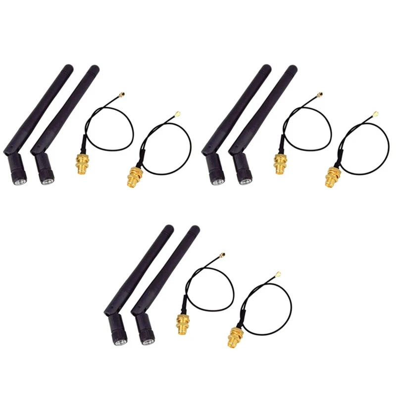 6PCS/Lot 2.4Ghz 3Dbi Wifi 2.4G Antenna Aerial RP-SMA Male Wireless Router+PCI U.FL IPX To RP SMA Male Pigtail Cable 
6PCS/Lot 2.4Ghz 3Dbi Wifi 2.4G Antenna Aerial RP-SMA Male Wireless Router+PCI U.FL IPX To RP SMA Male Pigtail Cable