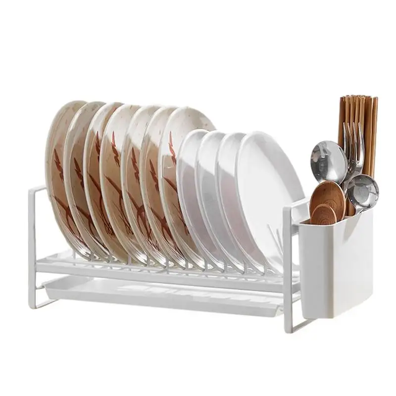 

Dish Drainer Rack Dishes Storage Plate Rack Kitchen Cabinet Dish Rack Drying Drainer With Utensil Holder For Kitchen Bakeware