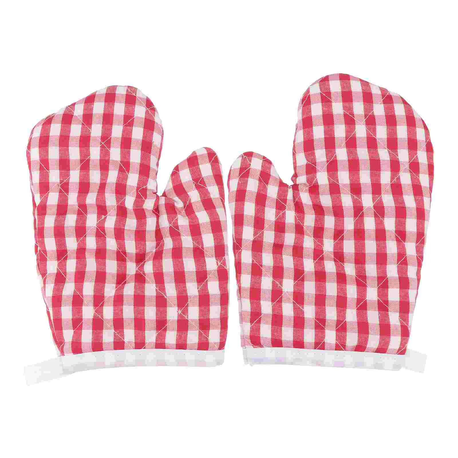 

Bbq Gloves Heat Insulation Kitchen Anti-scald Baking Microwave Oven Mitts for Kids