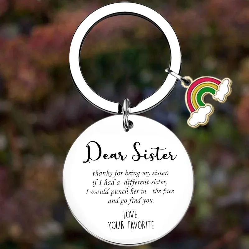 Metal Soul Sister Gifts Keychain Thanks for My Sister Key Chain Pendant Jewelry Sister Birthday chrismas Gifts
Metal Soul Sister Gifts Keychain Thanks for My Sister Key Chain Pendant Jewelry Sister Birthday chrismas Gifts
