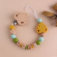 Custom Letter Names Wooden Silicone Baby Pacifier Chains Teether Pendants for Baby Chew Leash Nipple Holder Teether Toys Gifts 
Custom Letter Names Wooden Silicone Baby Pacifier Chains Teether Pendants for Baby Chew Leash Nipple Holder Teether Toys Gifts