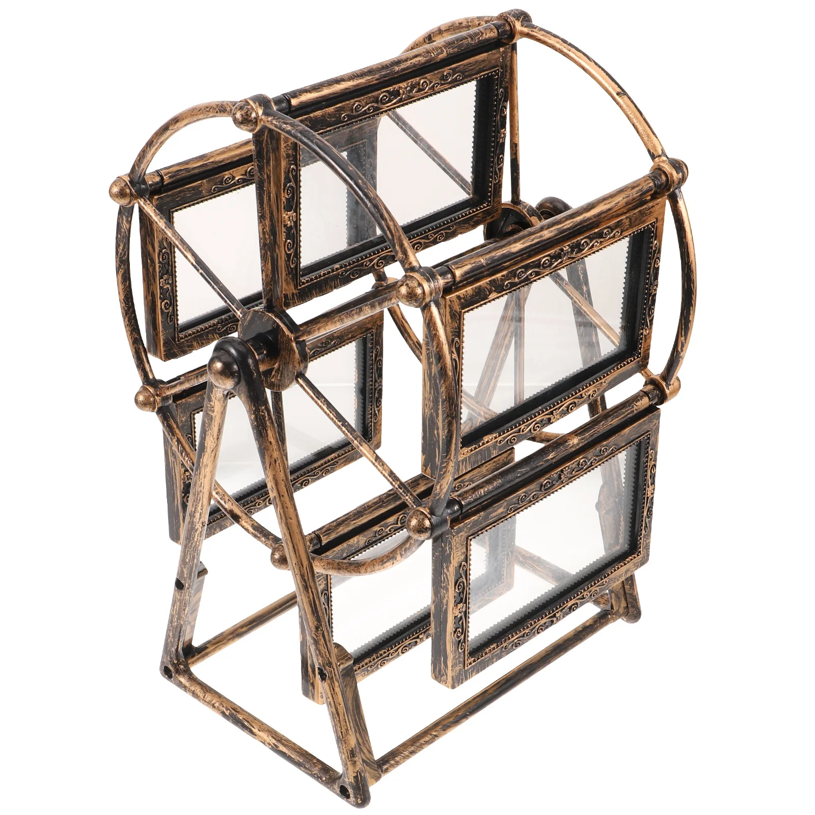 Retro Ferris Wheel Photo Frame Rotary Windmill Ferris wheel Model Frame Picture Frame Desktop Ornament (4" Without Photos)
Retro Ferris Wheel Photo Frame Rotary Windmill Ferris wheel Model Frame Picture Frame Desktop Ornament (4" Without Photos)