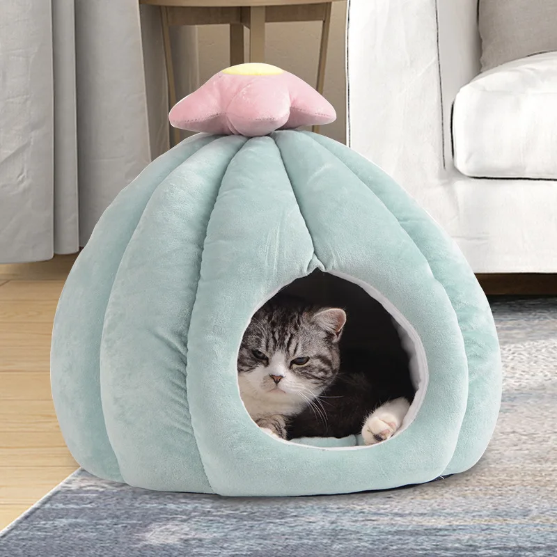 

Winter Dog Bed Self-Warming Puppy House Cozy Cat Sleeping Tent Cave Beds Indoor Kitten Nest Kennel Hut for Small Medium Dog Cats