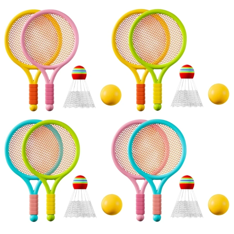 

Kids Tennis Racquet Sets, Small Badminton Rackets with Shuttlecocks Balls In/Outdoor Parent Child Interactive Sports Toy