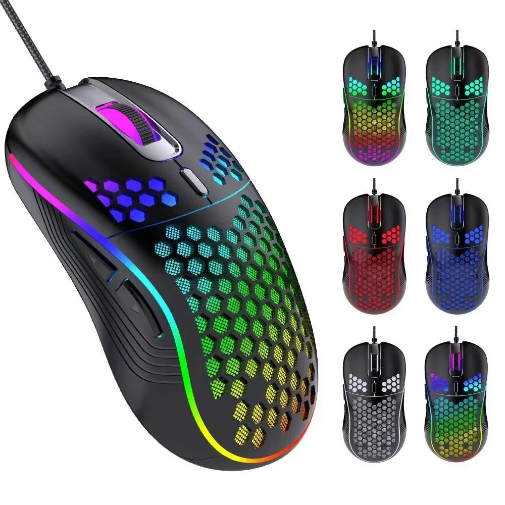 

Wired Gaming Mouse Gamer Computer Mouse 6 Buttons 7200DPI Honeycomb RGB Ergonomic Mause With LED Backlit Game Mice For PC Laptop