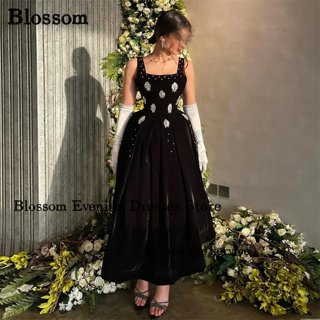 Exquisite Little Black Dress Velour Prom Dresses 2024 Fashion Long Ball Gown A-line Beaded Party Gowns Formal Occasion Dress
Exquisite Little Black Dress Velour Prom Dresses 2024 Fashion Long Ball Gown A-line Beaded Party Gowns Formal Occasion Dress