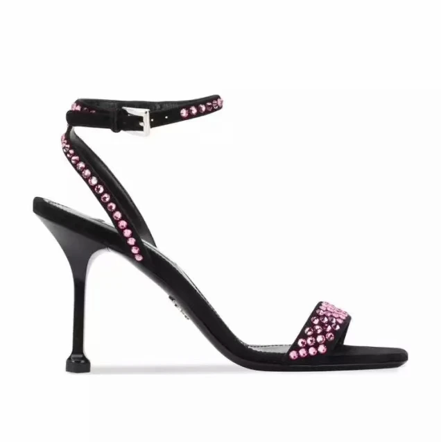 2022 New Women's Sandals Fashion Design Pink Rhinestone Buckle Stiletto Round Toe Comfortable Sexy Black High Heels
2022 New Women's Sandals Fashion Design Pink Rhinestone Buckle Stiletto Round Toe Comfortable Sexy Black High Heels