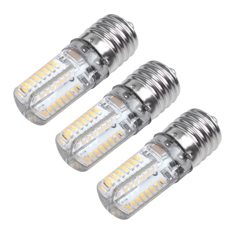 

3X E17 Socket 5W 64 LED Lamp Bulb 3014 SMD Light Warm White AC 110V-220V