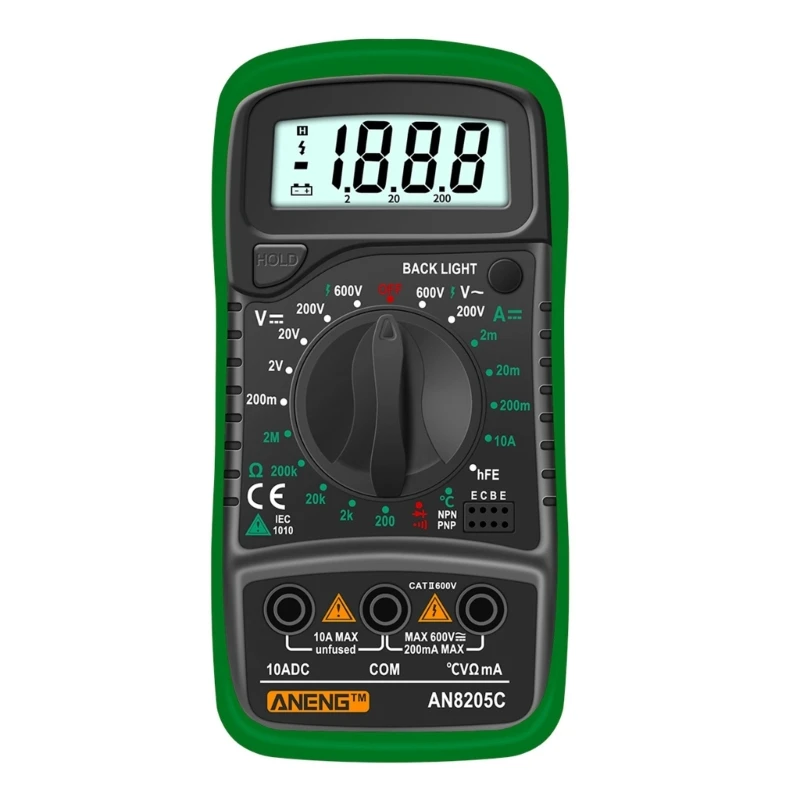 co530 AN8205C Multimeter with Soft Cover Electrical Tester for Automotive-Battery Test
co530 AN8205C Multimeter with Soft Cover Electrical Tester for Automotive-Battery Test