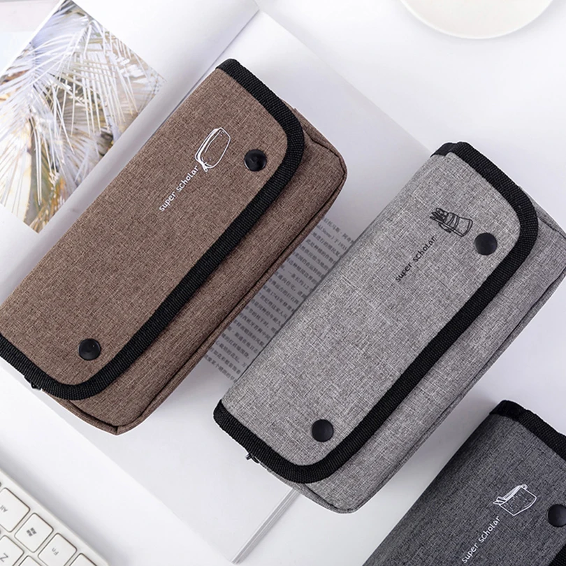 Double Layers Pencil Case Korean Stationery Pen Case Large Capacity Pencil box Trousse Scolaire Simple School pencil cases
Double Layers Pencil Case Korean Stationery Pen Case Large Capacity Pencil box Trousse Scolaire Simple School pencil cases