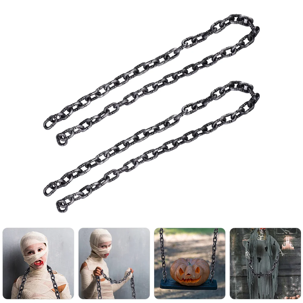 2 Pcs Simulation Big Iron Chain Plastic Makeup Costume Props Halloween Link Decor Pp Fake Links
2 Pcs Simulation Big Iron Chain Plastic Makeup Costume Props Halloween Link Decor Pp Fake Links