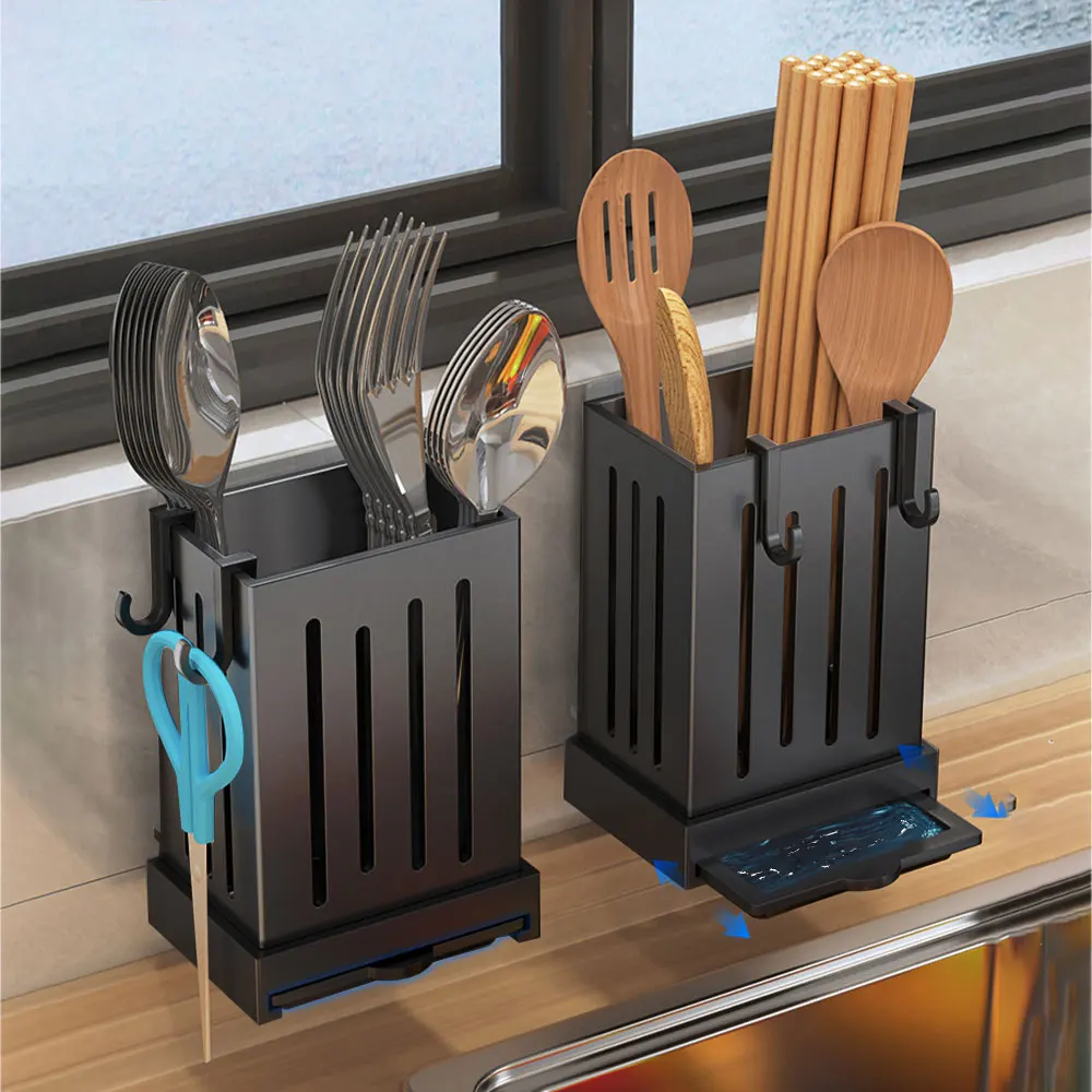 Wall Mounted Kitchen Cutlery Organizer Multifunctional Chopstick Spoon Holder Utensil Drying Rack Kitchen Organizer Storage
Wall Mounted Kitchen Cutlery Organizer Multifunctional Chopstick Spoon Holder Utensil Drying Rack Kitchen Organizer Storage
