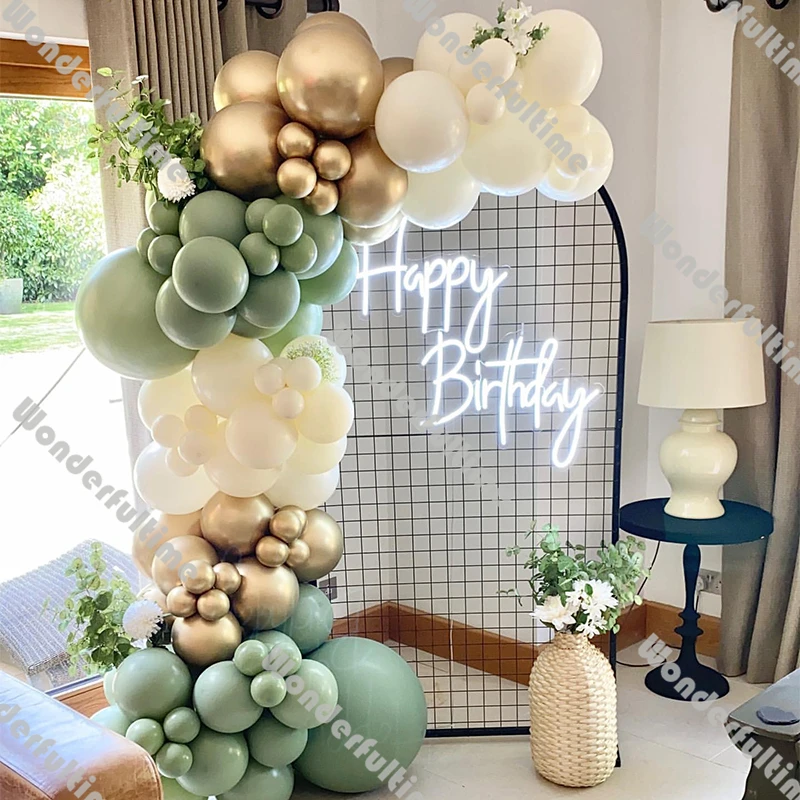 Jungle Green Balloons Garland Matte White Chrome Gold Balloon Arch Happy Birthday Decoration Baby Shower Decor Wedding Supplies
Jungle Green Balloons Garland Matte White Chrome Gold Balloon Arch Happy Birthday Decoration Baby Shower Decor Wedding Supplies