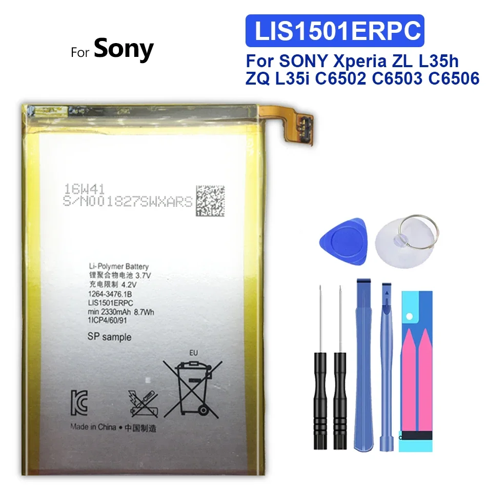 LIS1501ERPC Replacement Battery For SONY Xperia ZL L35h ZQ L35i C6502 C6503 C6506 Bateria 2330mAh +Tracking Number
LIS1501ERPC Replacement Battery For SONY Xperia ZL L35h ZQ L35i C6502 C6503 C6506 Bateria 2330mAh +Tracking Number