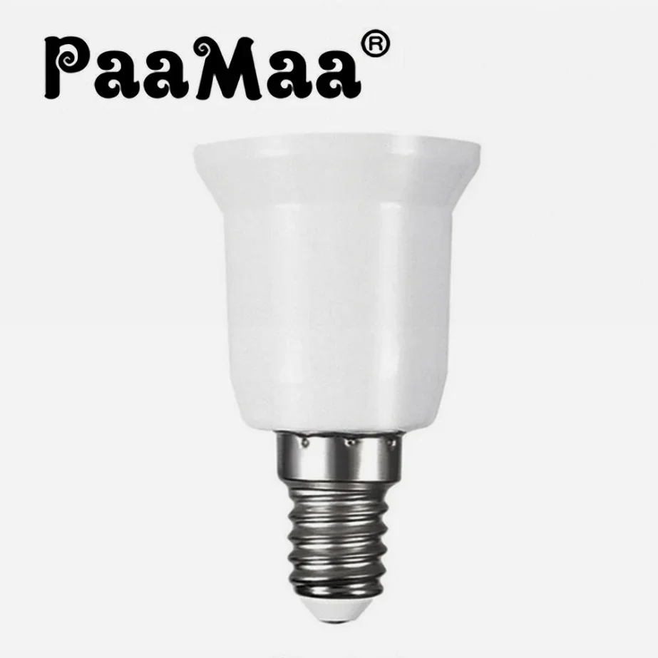 

PaaMaa E14 To E27 Adapter Conversion Socket Fireproof Plastic Converter High Quality Material Socket Bulb Adapter Lamp Holder