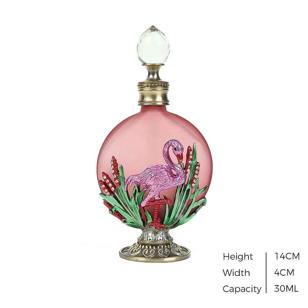 Perfume Bottle 30ML Pink Glass 3D Pink Flamingo Decorated Clear Crystal Cap Anti-drop for Perfume/ Essential Oil Home Ornament
Perfume Bottle 30ML Pink Glass 3D Pink Flamingo Decorated Clear Crystal Cap Anti-drop for Perfume/ Essential Oil Home Ornament