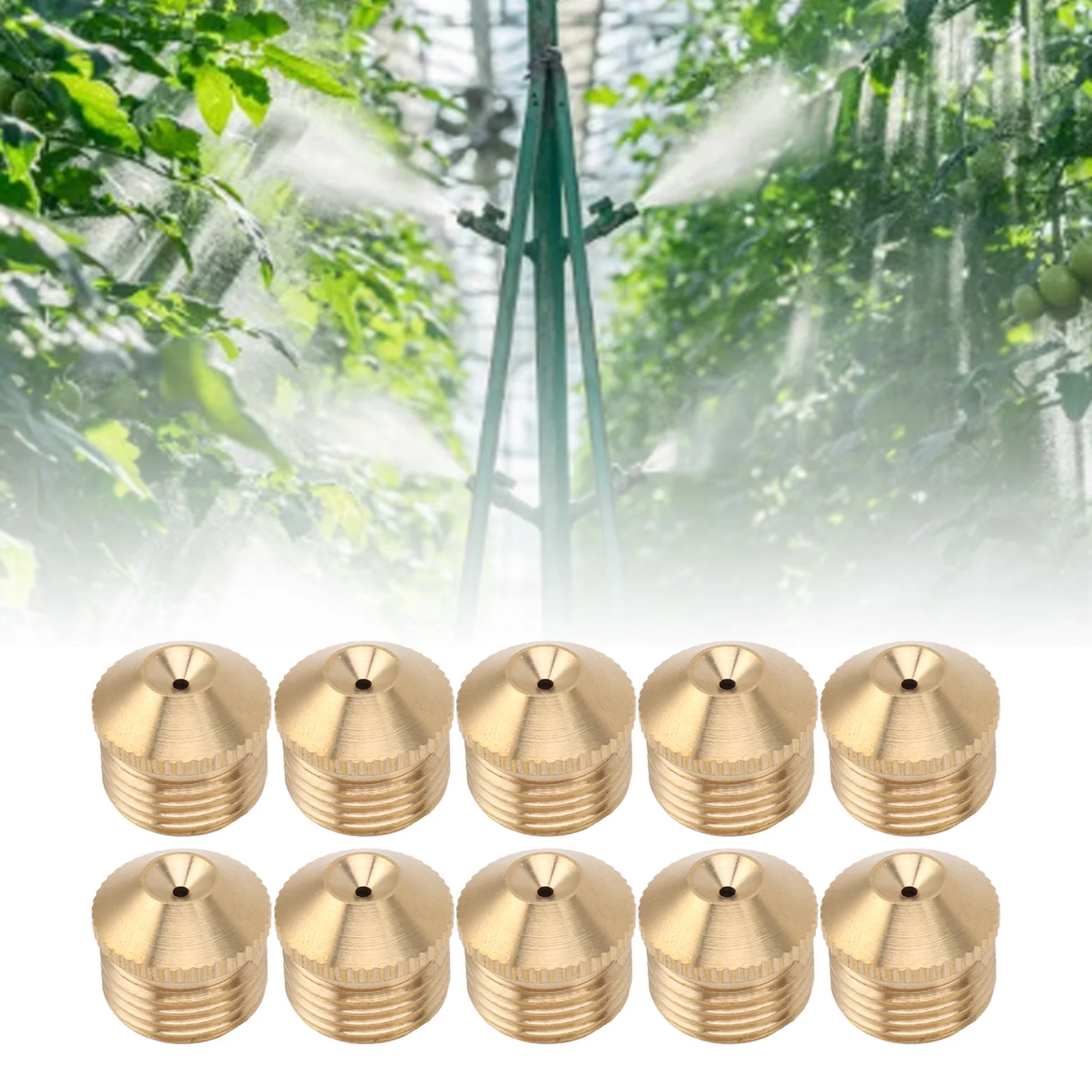 10pcs Garden Misting Nozzles Fog Sprinkler Brass Atomizing Nozzle Head for Factory Site Coal Mine Garden Lawn Cooling System 
10pcs Garden Misting Nozzles Fog Sprinkler Brass Atomizing Nozzle Head for Factory Site Coal Mine Garden Lawn Cooling System