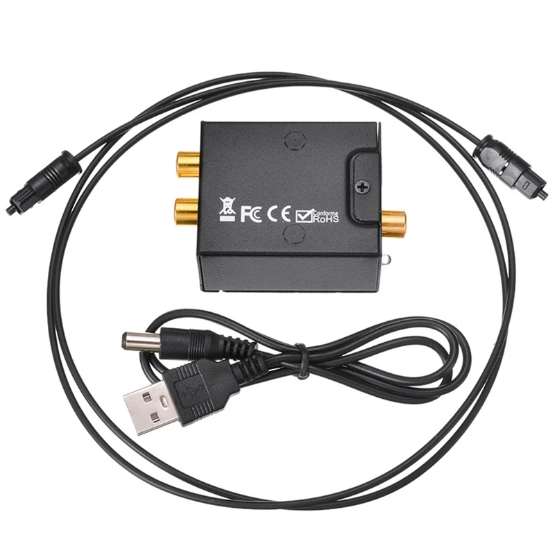 

Digital To Analog Audio Converter Optical Fiber Toslink Coaxial Signal To RCA R/L Audio Decoder SPDIF ATV DAC Amplifier
