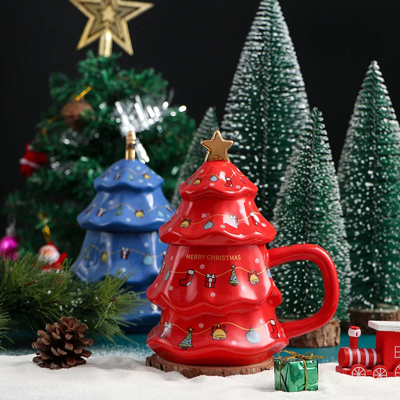 New Year's Ceramic Cup Christmas Tree Shaped Mug With Cover And Spoon Water Cup Christmas Gift Coffee Cup Couple Cup
New Year's Ceramic Cup Christmas Tree Shaped Mug With Cover And Spoon Water Cup Christmas Gift Coffee Cup Couple Cup