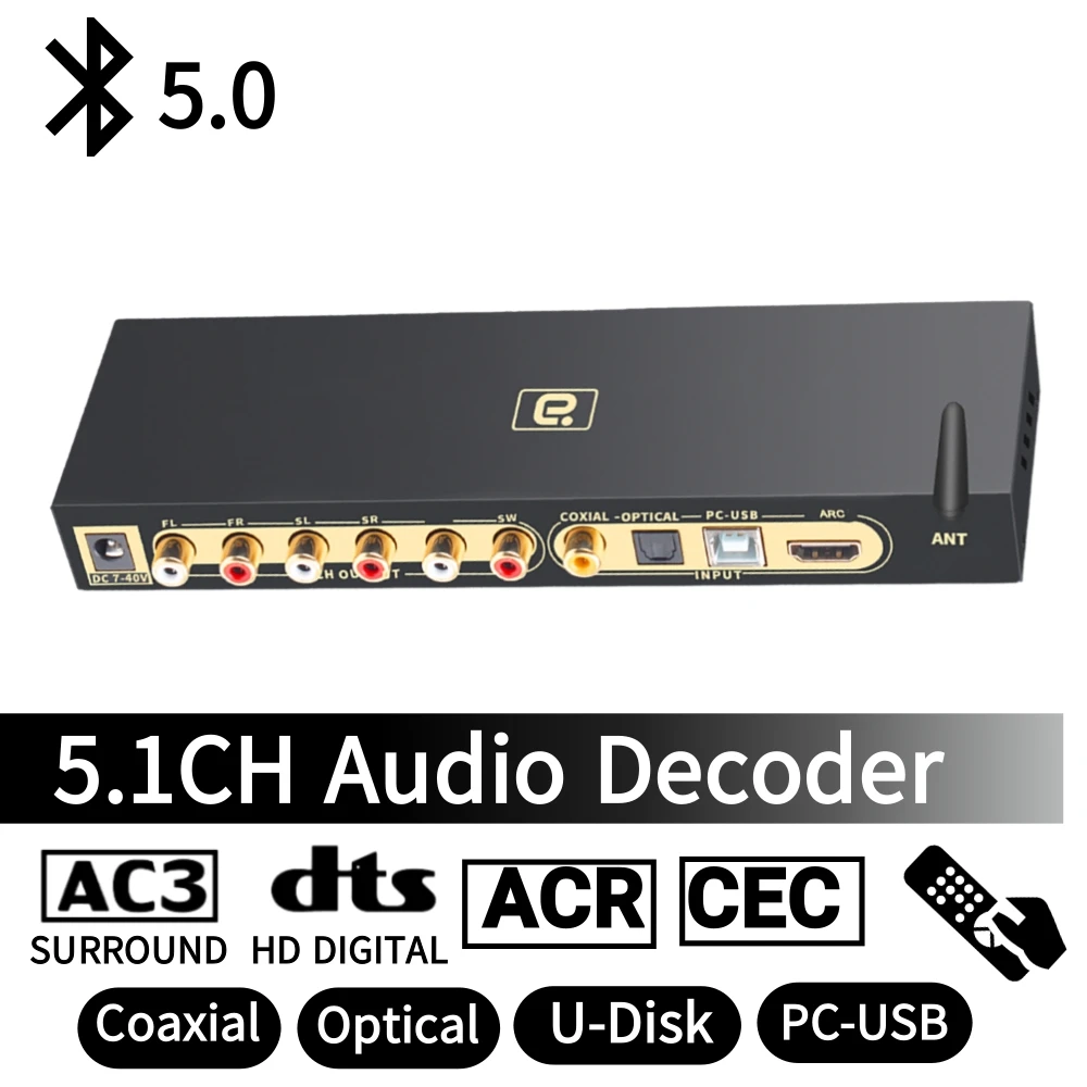 51 аудио декодер Bluetooth 5,0 музыкальный приемник DTS AC3 объемный жесткий декодер DAC звуковой преобразователь ARC CEC разделитель PC-USB U диск
51 аудио декодер Bluetooth 5,0 музыкальный приемник DTS AC3 объемный жесткий декодер DAC звуковой преобразователь ARC CEC разделитель PC-USB U диск