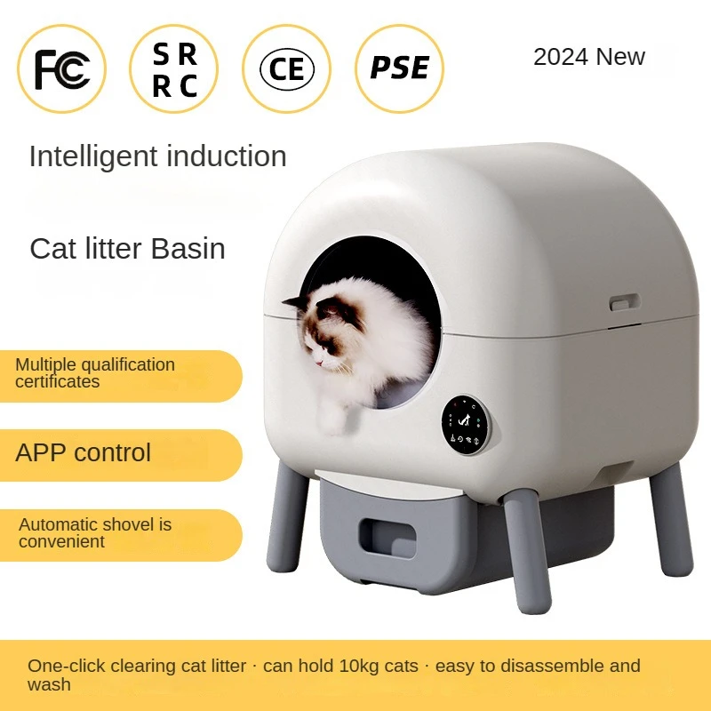 Smart Cat Bedpan with Anti-Spill Design and Large Capacity, Odor Reduction and Self Cleaning Function Controlled by Mobile App
Smart Cat Bedpan with Anti-Spill Design and Large Capacity, Odor Reduction and Self Cleaning Function Controlled by Mobile App