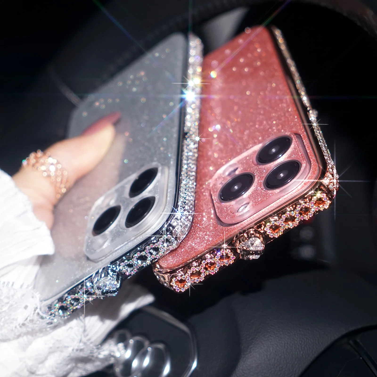 Rhinestone Crystal Diamond Metal Bumper Phone Case For Iphone 15 14 Plus 13 12 Mini 11 Pro Xs Max Xr X Glitter Back Film Cover
Rhinestone Crystal Diamond Metal Bumper Phone Case For Iphone 15 14 Plus 13 12 Mini 11 Pro Xs Max Xr X Glitter Back Film Cover