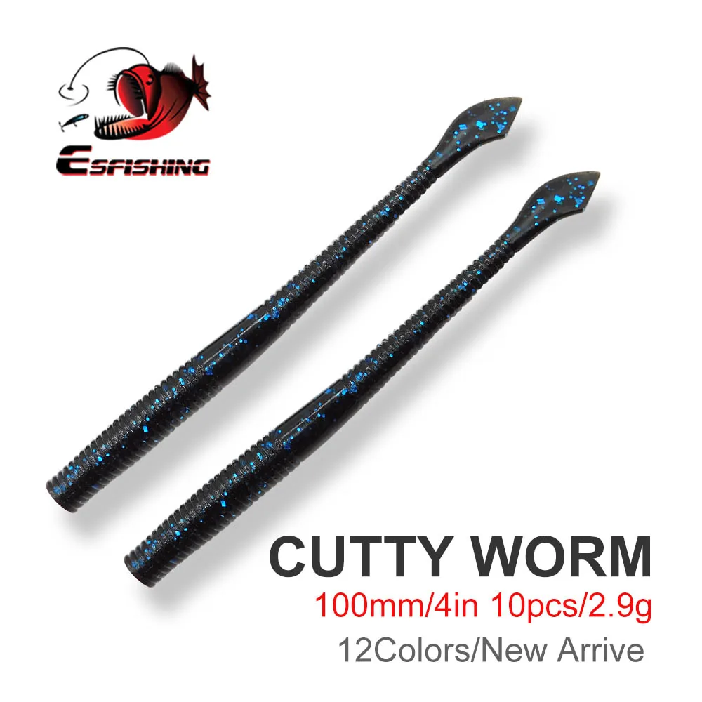 ESFISHING Soft Baits Worm Lures Cutty 100mm 10pcs 2.9g Fishing Lure Crankbait Fishing Trout Pike Catfish Pesca Artificial
ESFISHING Soft Baits Worm Lures Cutty 100mm 10pcs 2.9g Fishing Lure Crankbait Fishing Trout Pike Catfish Pesca Artificial
