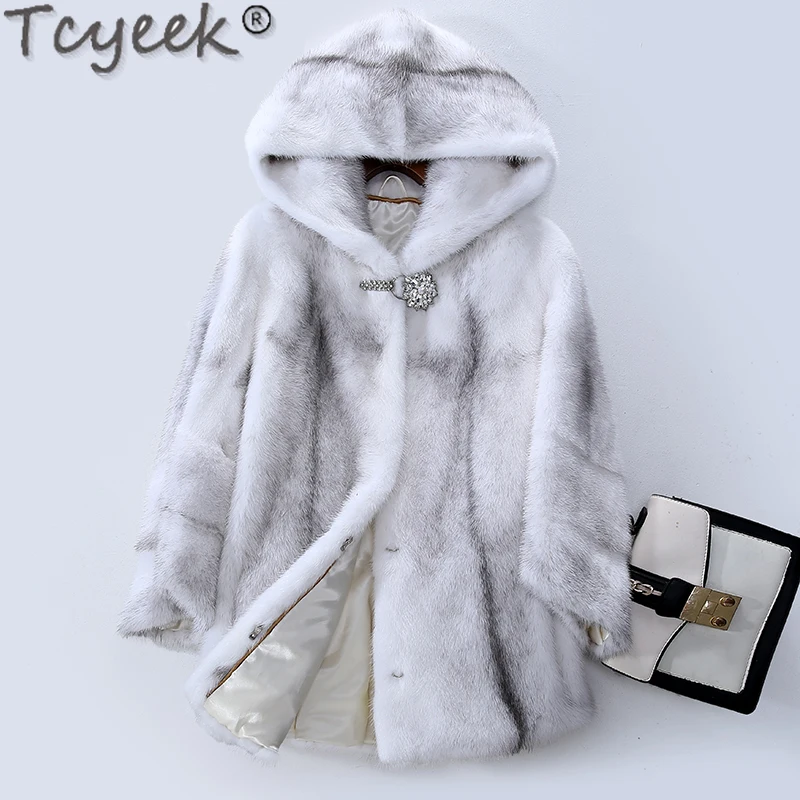 Tcyeek Cross Mink Natural Fur Coat Women Winter Jacket 2023 Whole Mink Real Fur High-end Jackets Woman Clothes Fashion Hooded
Tcyeek Cross Mink Natural Fur Coat Women Winter Jacket 2023 Whole Mink Real Fur High-end Jackets Woman Clothes Fashion Hooded