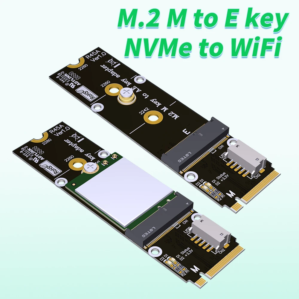 Твердотельный накопитель R45A M.2 NVMe 2280 2260 M-ключ к беспроводной сети Bluetooth WiFi NIC сетевая карта INTEL AX210 адаптер карта 2230 A/E ключ
Твердотельный накопитель R45A M.2 NVMe 2280 2260 M-ключ к беспроводной сети Bluetooth WiFi NIC сетевая карта INTEL AX210 адаптер карта 2230 A/E ключ