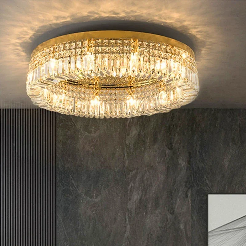 Luxury Modern Stainless Steel LED Crystal Ceiling Light for Villa Living Dining room bedroom Home decoration
Luxury Modern Stainless Steel LED Crystal Ceiling Light for Villa Living Dining room bedroom Home decoration