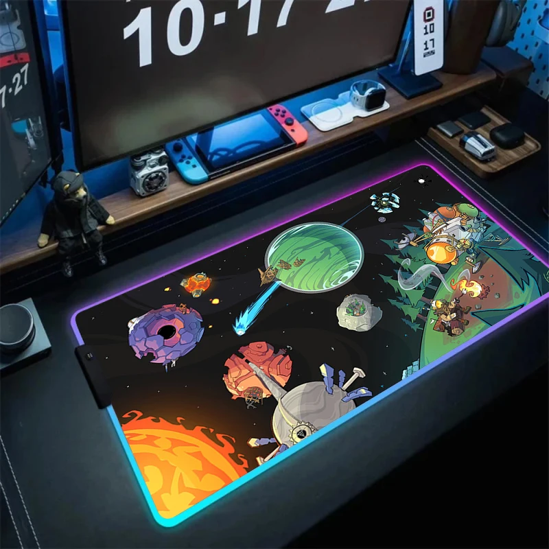RGB Anime Large Cool Mousepad Kawaii Outer Wilds Anime Laptop Office Mouse Pad Keyboard Gaming Anti Slip LED Luminous Table Mat
RGB Anime Large Cool Mousepad Kawaii Outer Wilds Anime Laptop Office Mouse Pad Keyboard Gaming Anti Slip LED Luminous Table Mat