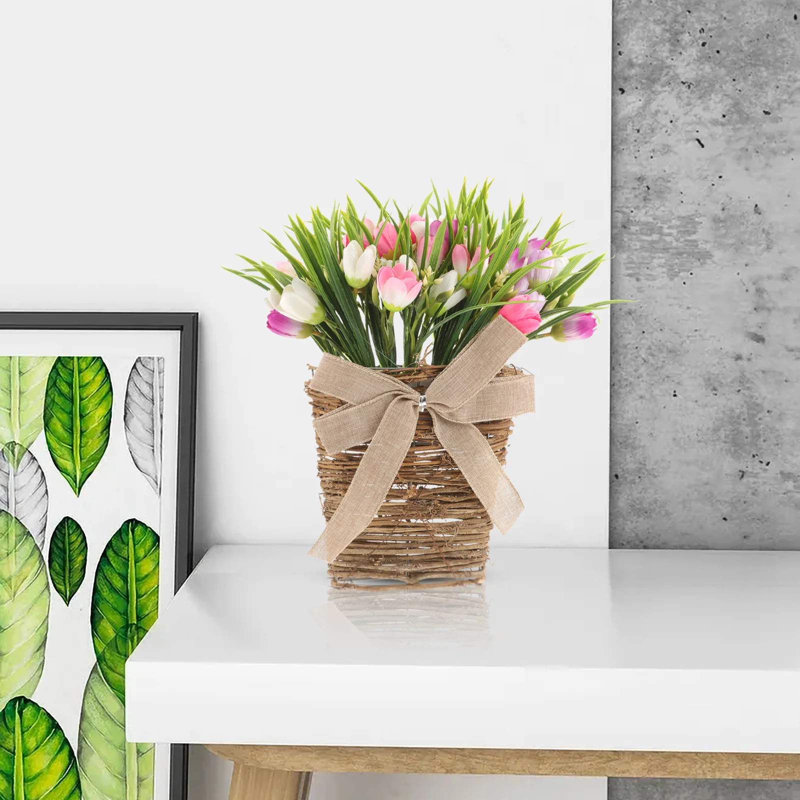 Tulip Wall Hanging Flower Basket Home Decoration Garland Door Ornaments Front Hangings Rattan Indoor
Tulip Wall Hanging Flower Basket Home Decoration Garland Door Ornaments Front Hangings Rattan Indoor
