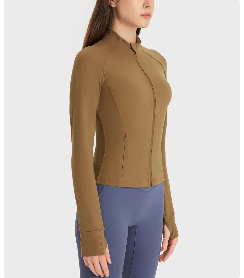 Women's Yoga Fitness Motorcycle Jacket, Zipper Pocket, Nude Fit Short Sports Coat, Autumn, Winter
Women's Yoga Fitness Motorcycle Jacket, Zipper Pocket, Nude Fit Short Sports Coat, Autumn, Winter