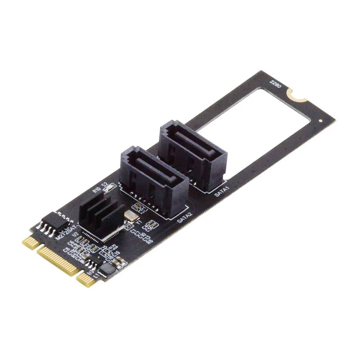 

Вертикальный адаптер JMB582 2280 NGFF Key B + M PCI Express на SATA 3,0 6 Гбит/с двумя портами, конвертер, жесткая Фотокарта