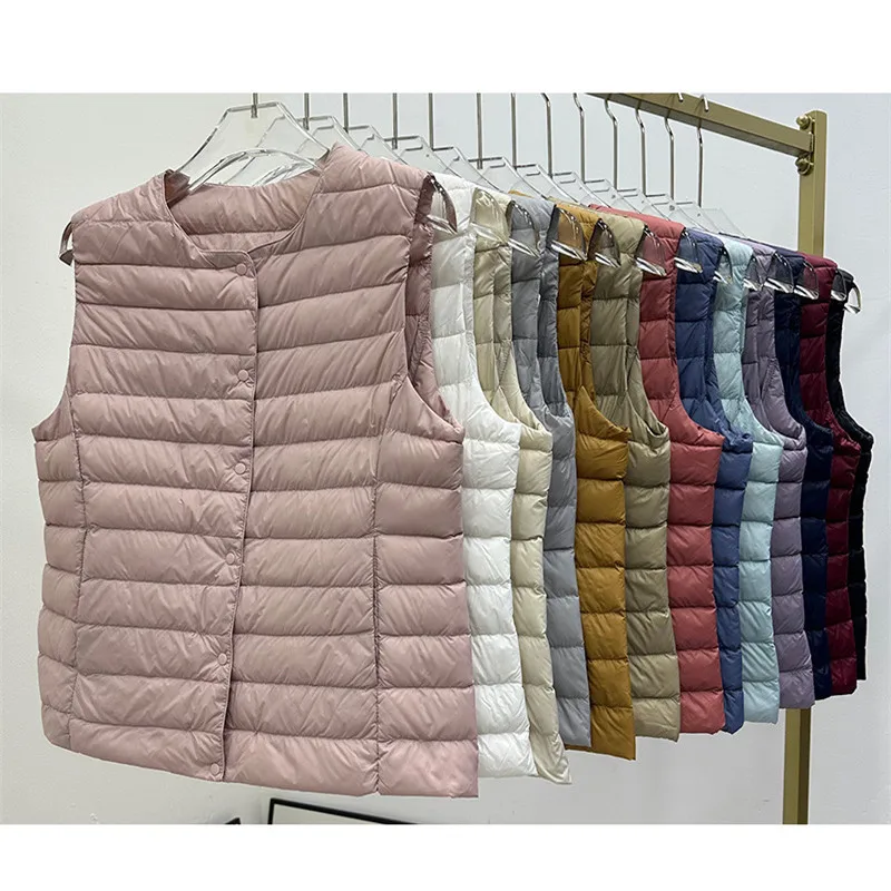 Ultra Light White Duck Down Vest Coat Winter Women Bigsize Down Waistcoat Jacket Female Warm Sleeveless Tank Parkas Short Tops
Ultra Light White Duck Down Vest Coat Winter Women Bigsize Down Waistcoat Jacket Female Warm Sleeveless Tank Parkas Short Tops