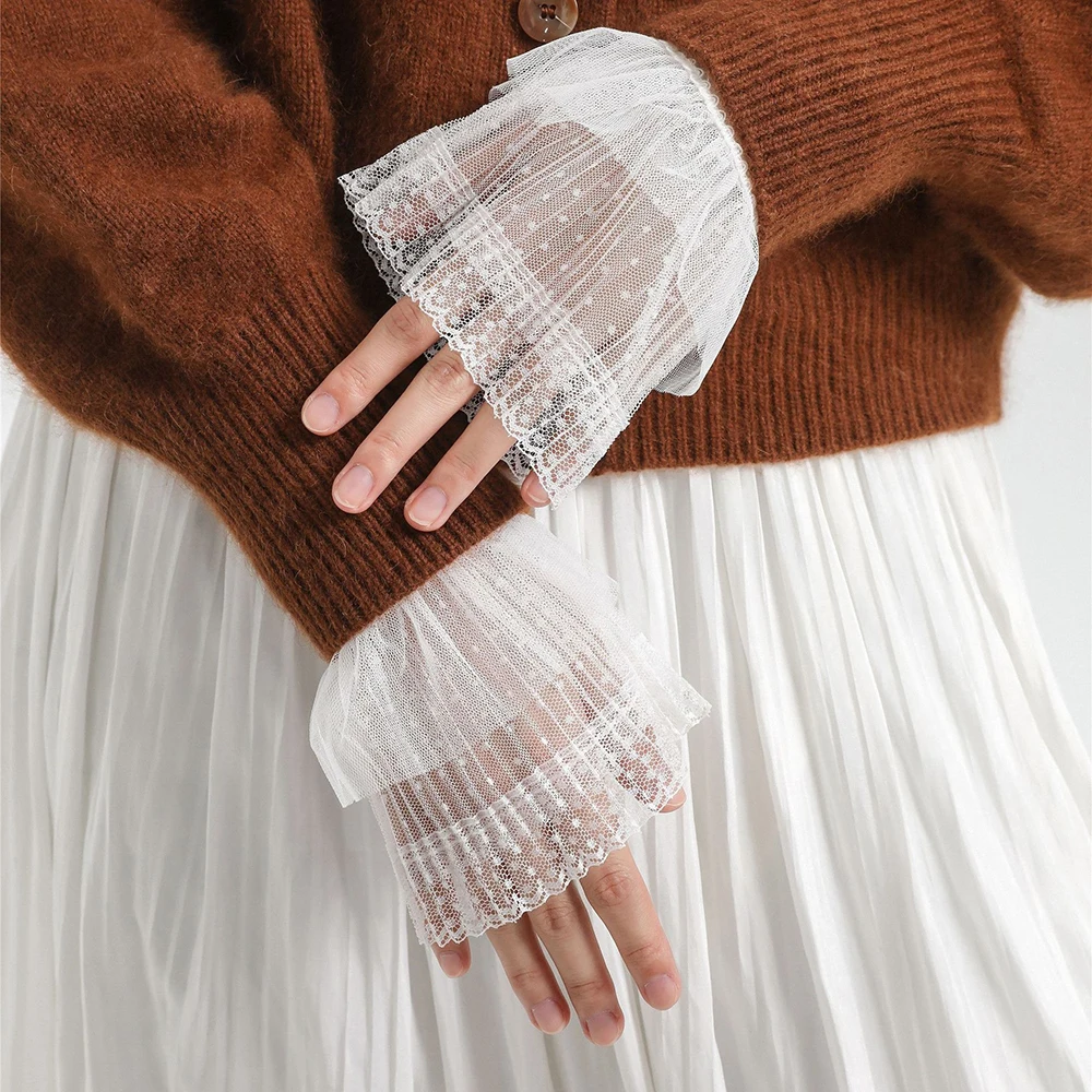 DIY Поддельные рукава для женщин и девушек, кружевные поддельные расклешенные рукава, двухслойные кружевные искусственные манжеты, свитер, блузка, обогреватели для запястья
DIY Поддельные рукава для женщин и девушек, кружевные поддельные расклешенные рукава, двухслойные кружевные искусственные манжеты, свитер, блузка, обогреватели для запястья