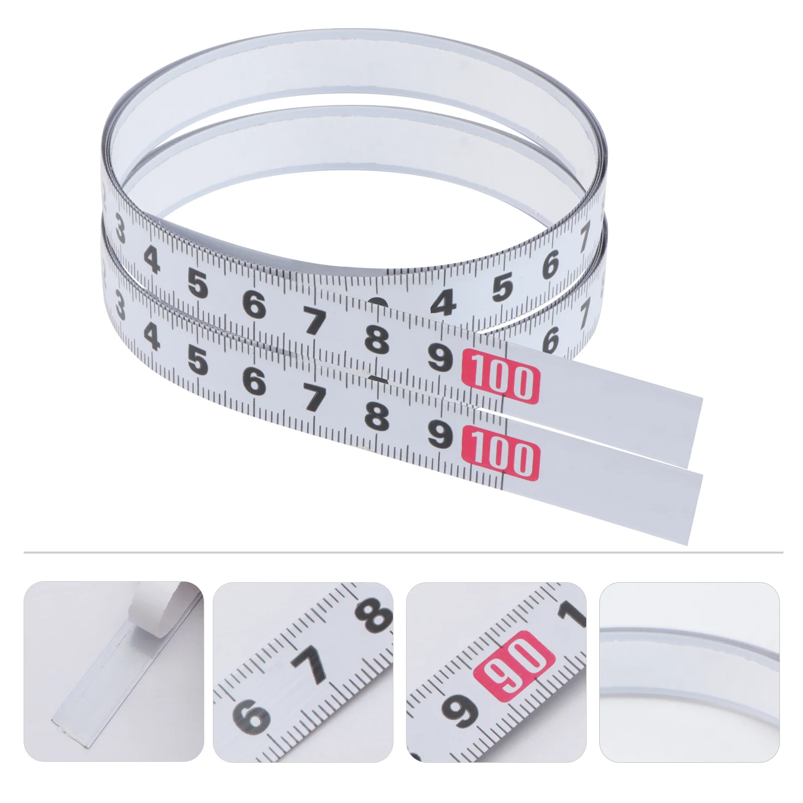 2Pcs 1- meter Steel White Measure Tape Miter Track Tape Measure Self Adhesive Metric Scale Ruler Woodworking Ruler
2Pcs 1- meter Steel White Measure Tape Miter Track Tape Measure Self Adhesive Metric Scale Ruler Woodworking Ruler
