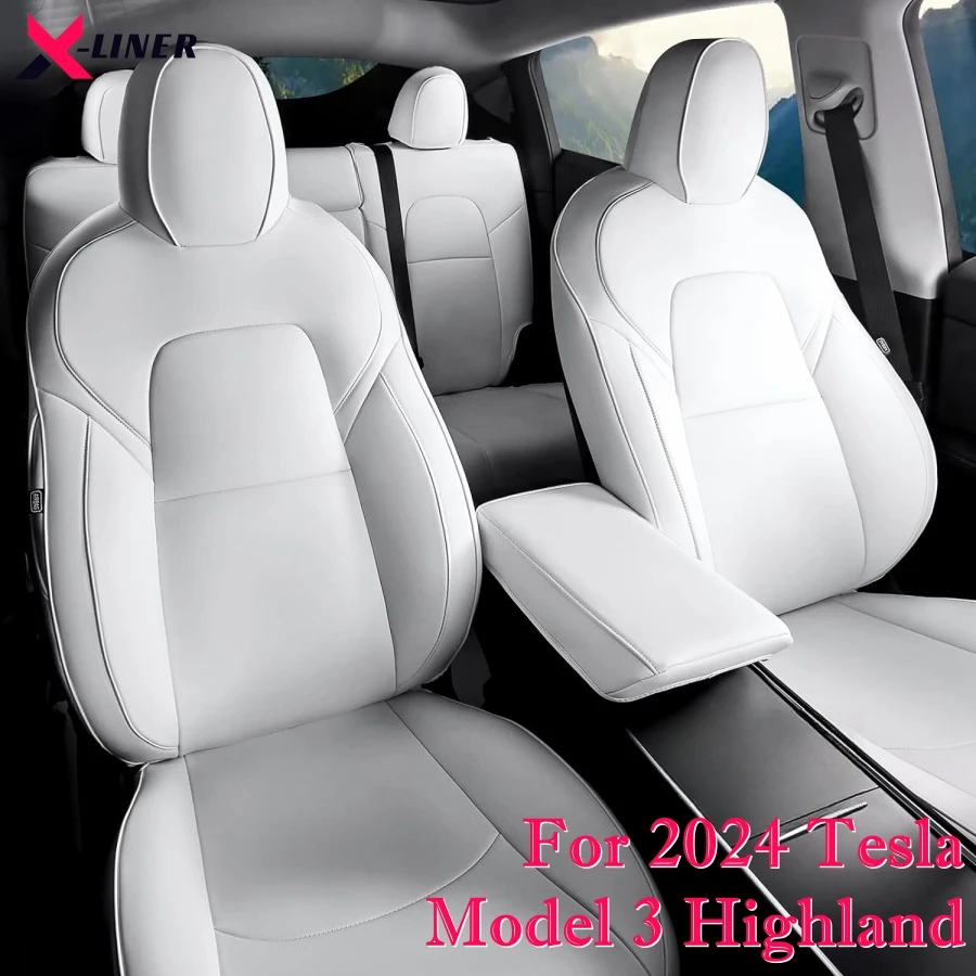 For 2024 Newest Tesla Model 3 Highland Fully Seat Covers Nappa Leather Front Rear Car Seat Cushion Armrest Cover Interior Decora
For 2024 Newest Tesla Model 3 Highland Fully Seat Covers Nappa Leather Front Rear Car Seat Cushion Armrest Cover Interior Decora