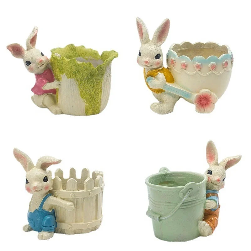 Cartoon bunny creative personality flower pot outdoor Nordic style succulent plant flower pot resin crafts flower ornaments
Cartoon bunny creative personality flower pot outdoor Nordic style succulent plant flower pot resin crafts flower ornaments
