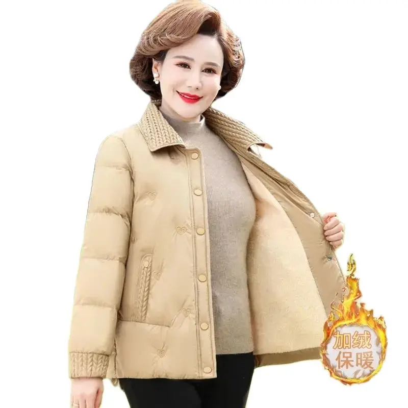 Middle-aged Mother Winter Fleece Coat Fashion Loose Short Middle-aged And Elderly Women Western Style Warm CottonPadded Clothes
Middle-aged Mother Winter Fleece Coat Fashion Loose Short Middle-aged And Elderly Women Western Style Warm CottonPadded Clothes