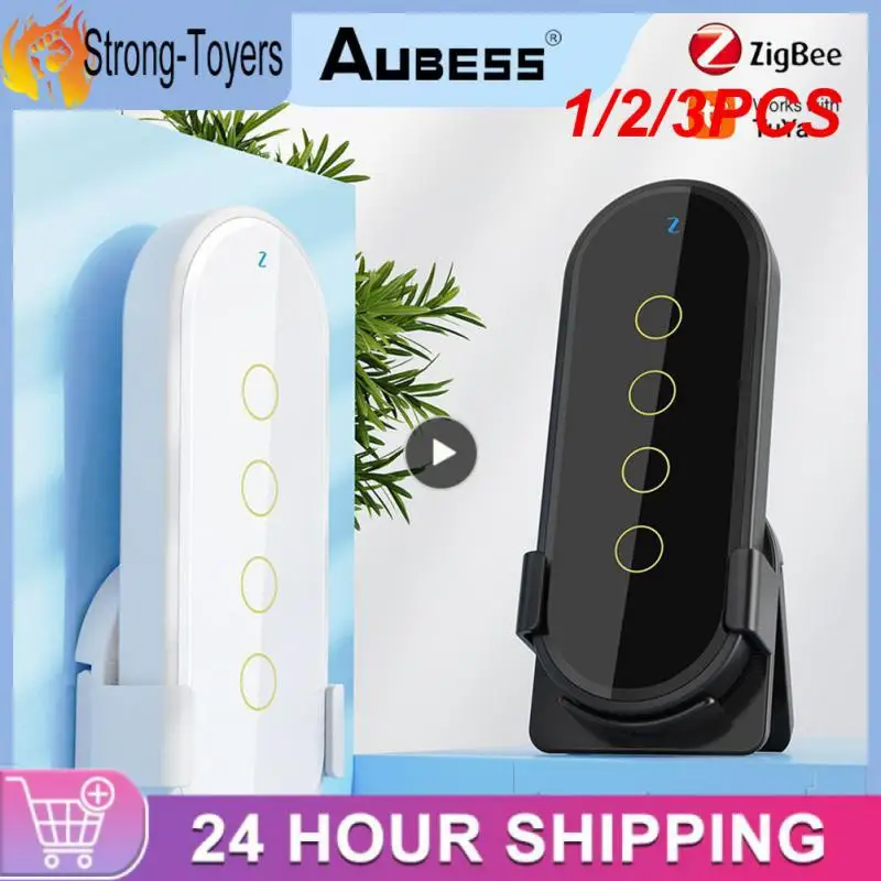 

1/2/3PCS Tuya Wireless Touch Smart Switch 4 Gang 12 Scene Remote Control Light Smart Home Automation Works with Zigee