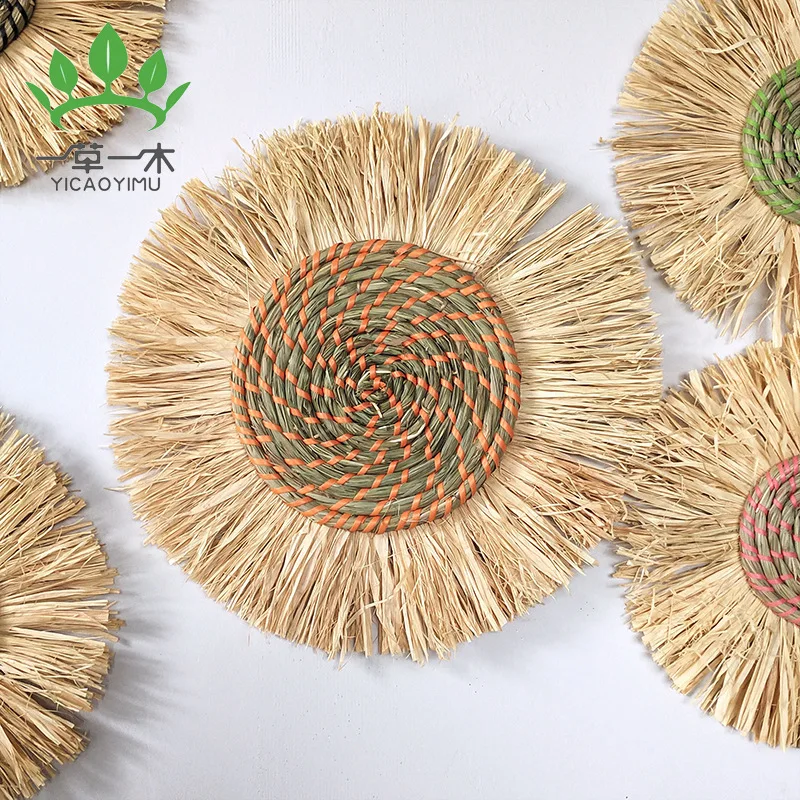 Moroccan Straw Wall Hanging - Woven Thatch Bedside Decor 3 S5e06d6710e5d4fe4b93a6fc5ef4f49808